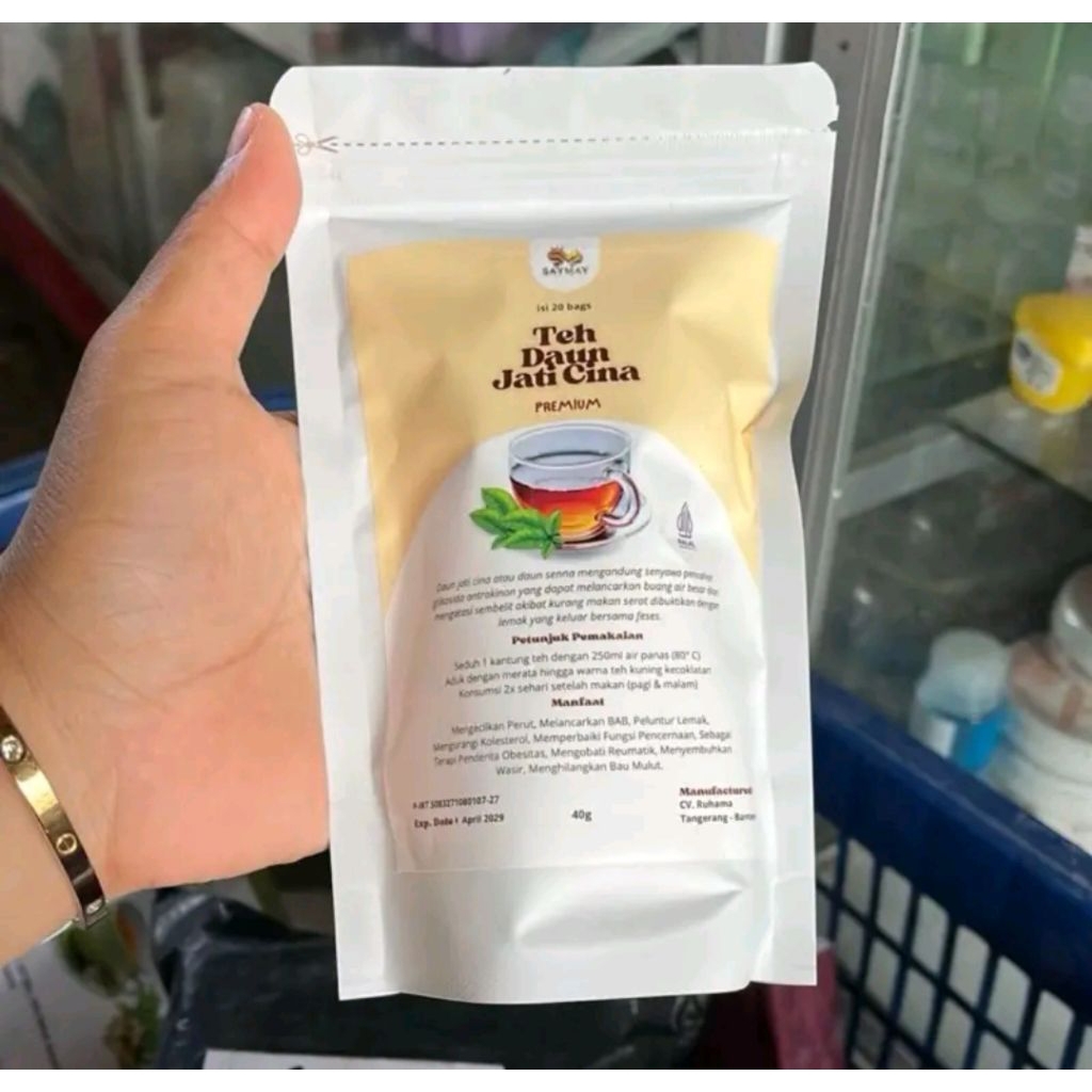 

Tea PIJUET pruet Daun Jati cina isi 20 bags bay say may