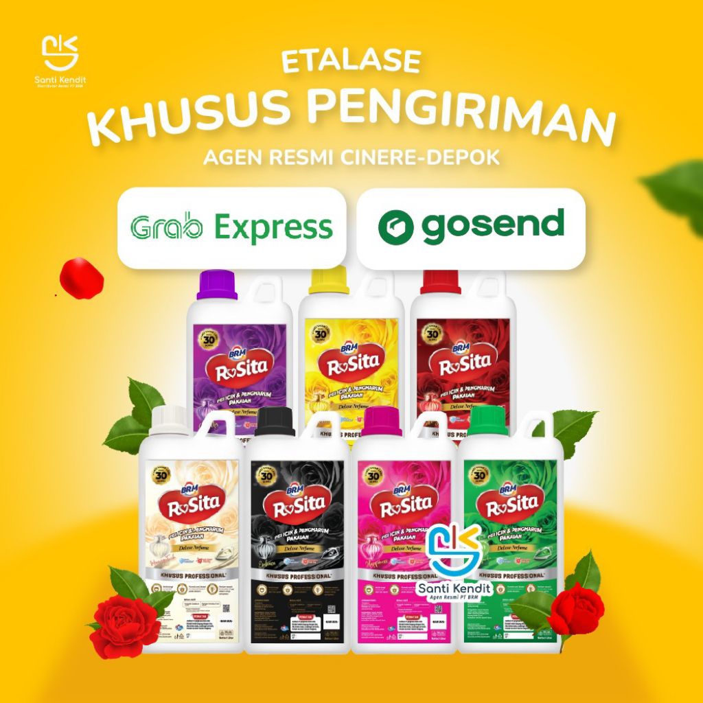 Mawar Super Laundry BRM Setrika Pewangi Pelicin Pakaian Original