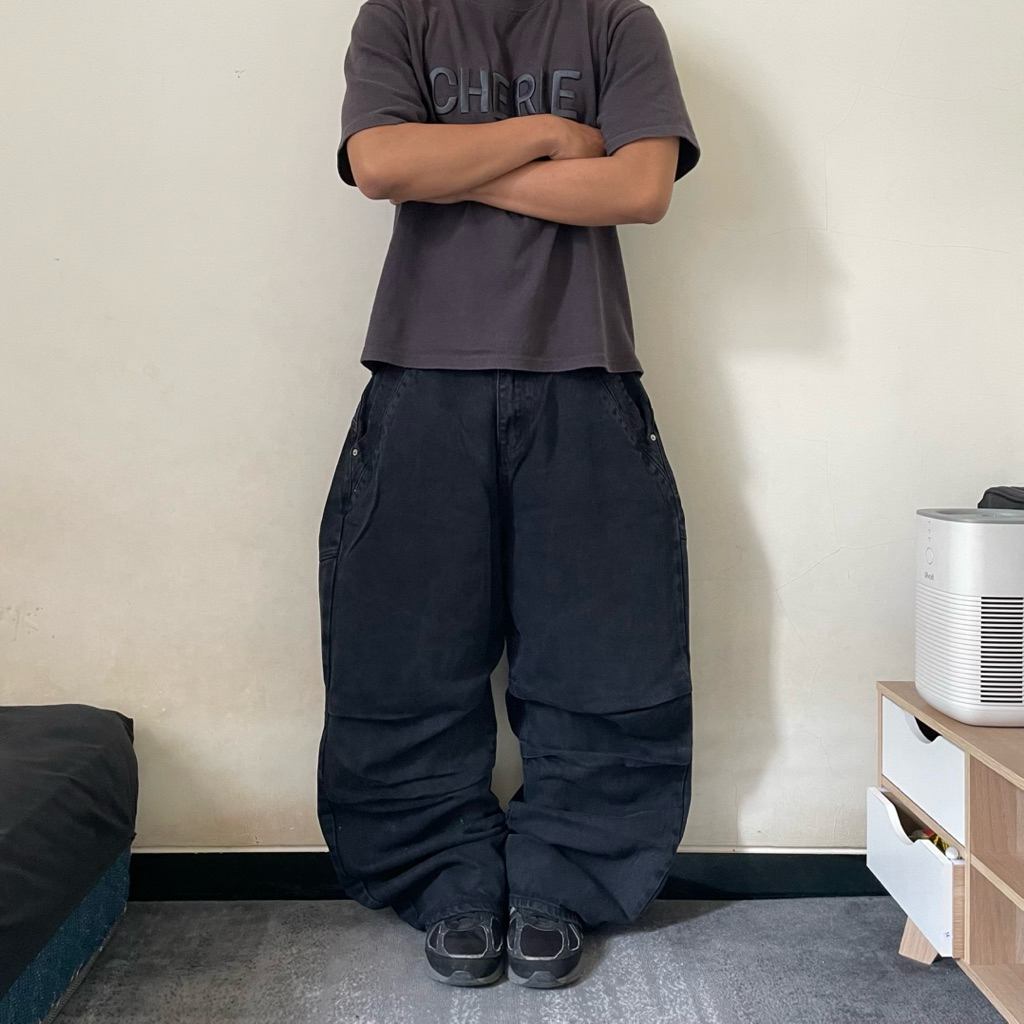 Jeans Baggy Black by Mento