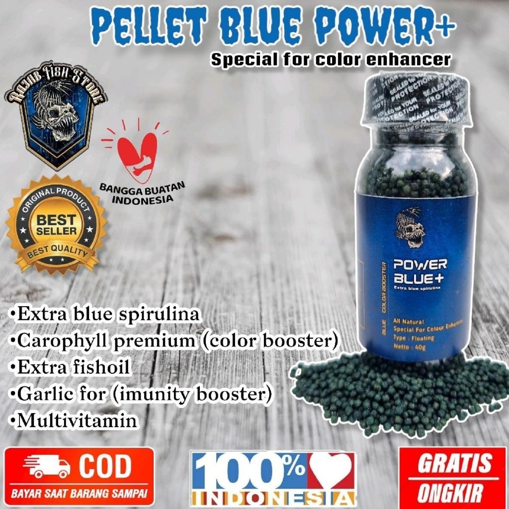 Pelet blue power rajab fishstore / Pelet Chana blue pulchra / Pelet Chana Andrao | ORIGINAL 100% kem