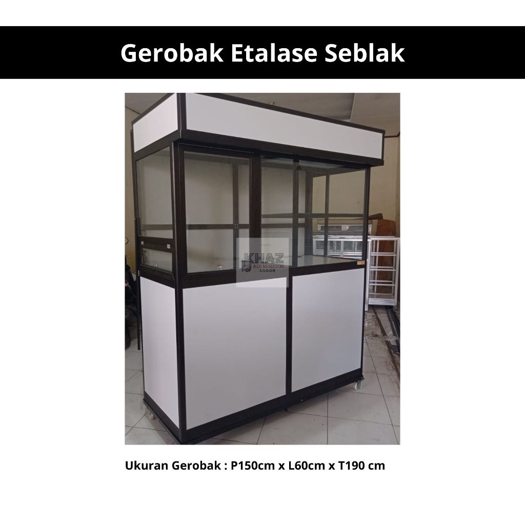 Etalase Jualan Seblak / Gerobak Alumunium / Etalase Dagang Costum / Etalase Dimsum / Gerobak Burger