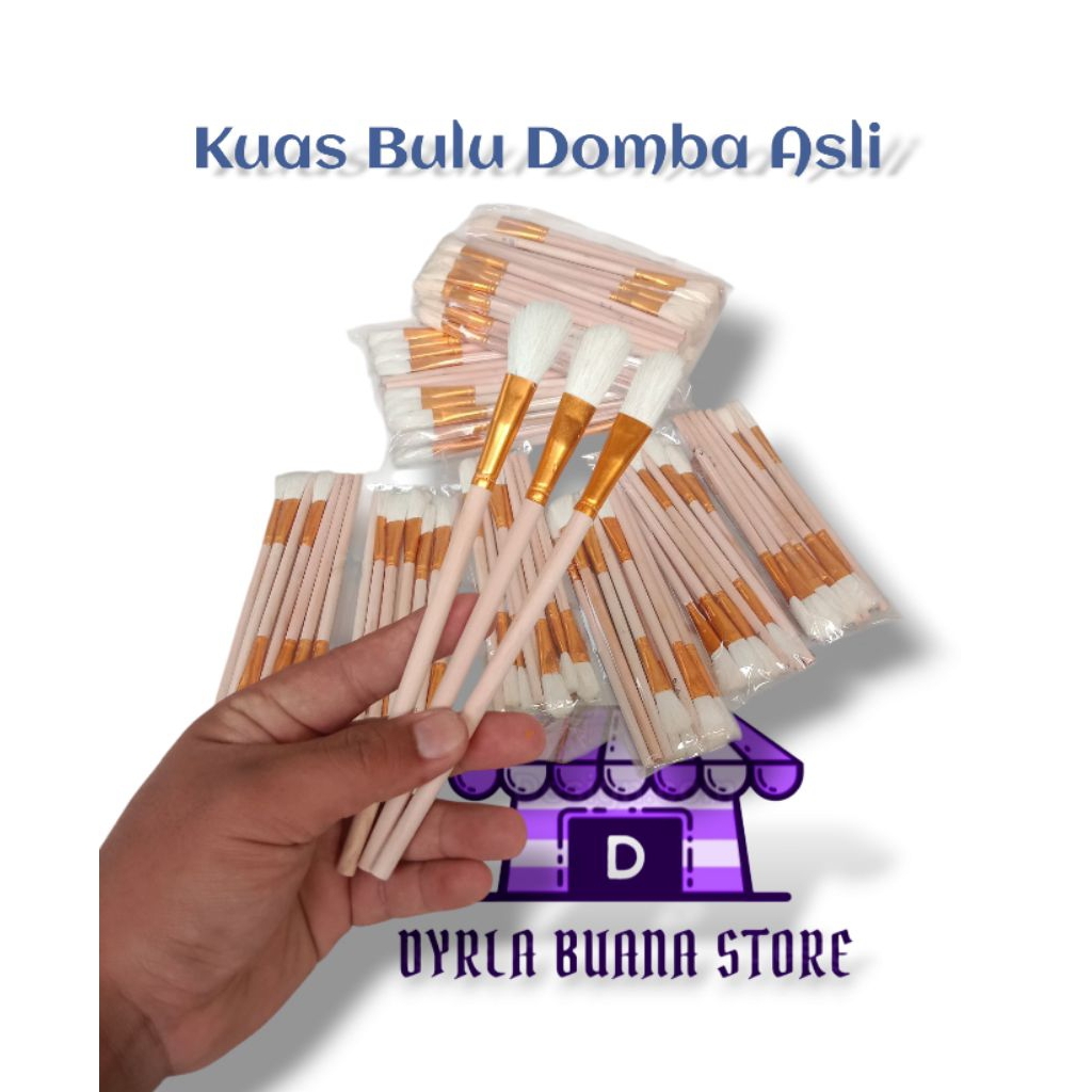 

Kuas BULU DOMBA ASLI, isi 3pcs/ kuas oles mentega kue kering / kuas serbaguna