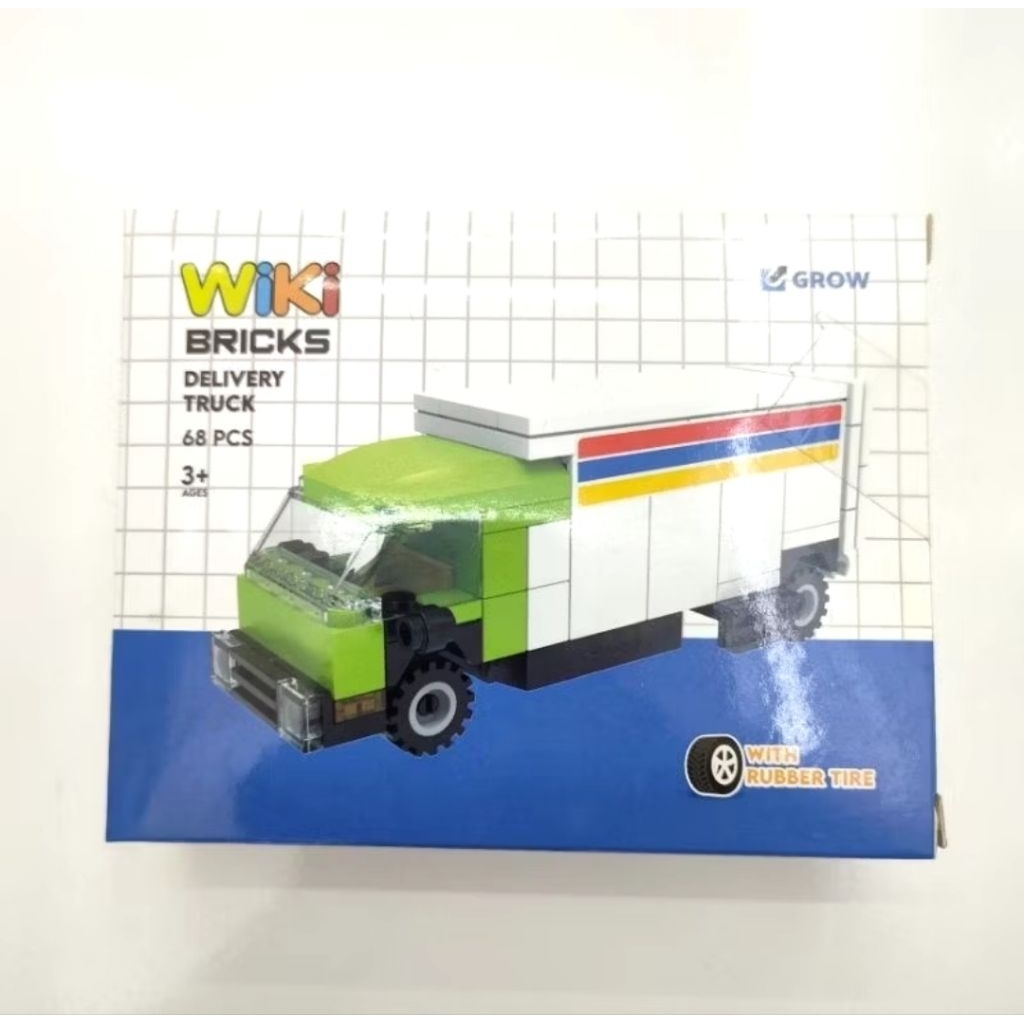 Lego mainan anak anak Wiki bricks Indomaret truck hijau