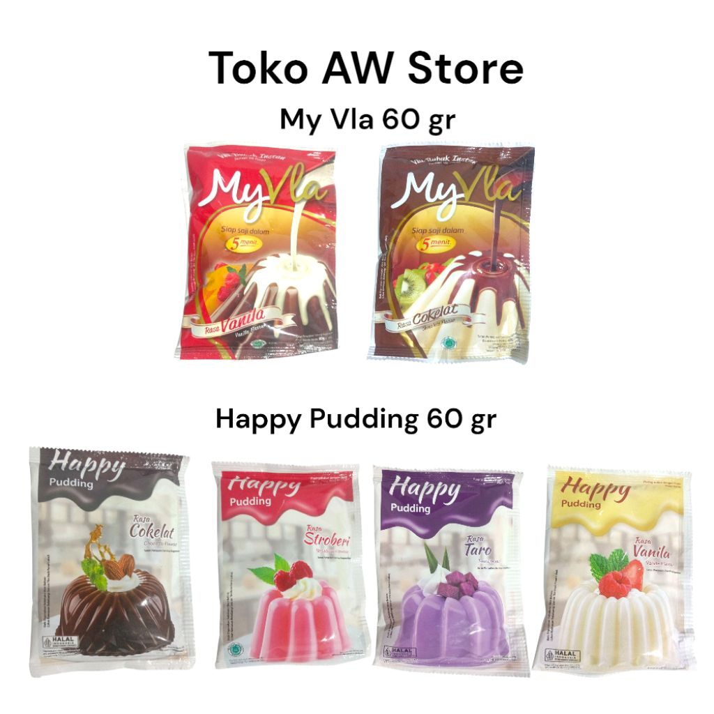 

My Vla 60 gram Pudding Happy Coklat 60 gram l Makanan