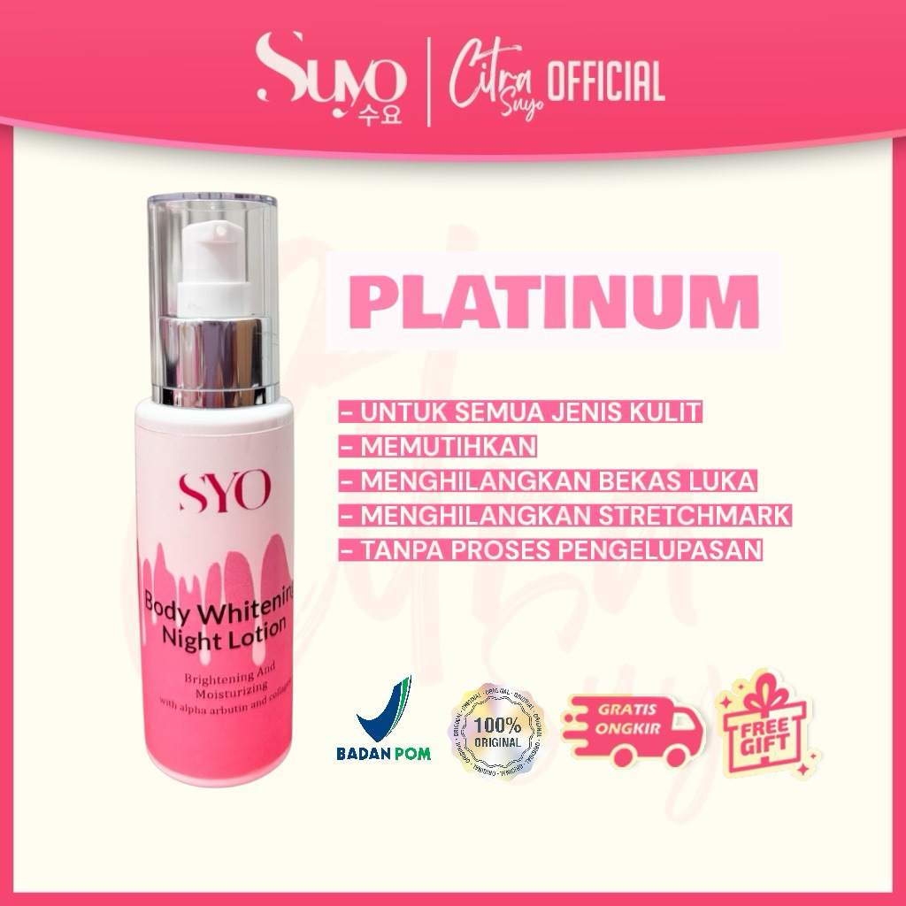 SUYO LOTION PLATINUM SUYO FREE ONGKIR FREE GIFT