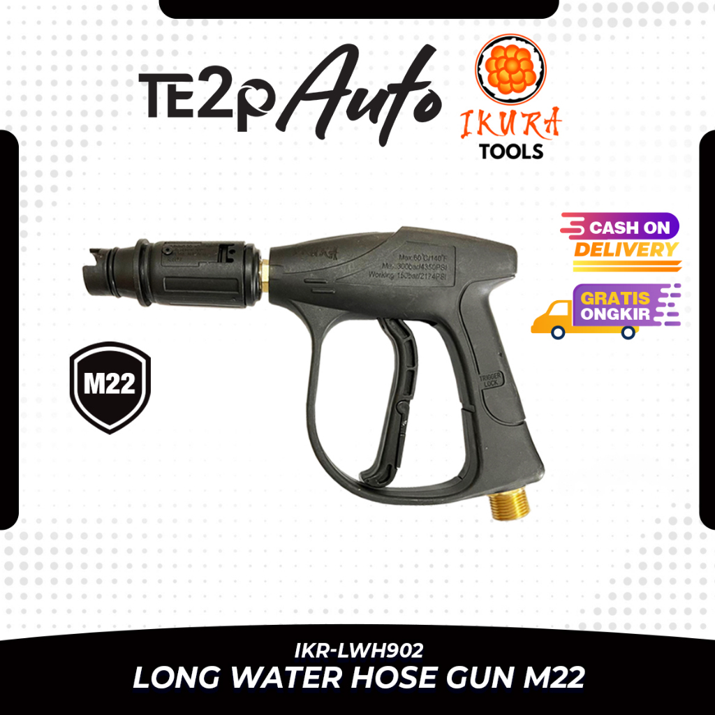 Ikura Tools Spray Gun Nozzle Sprayer Gun High Pressure Washer M14 - M22 Tembakan Mesin Jet Cleaner