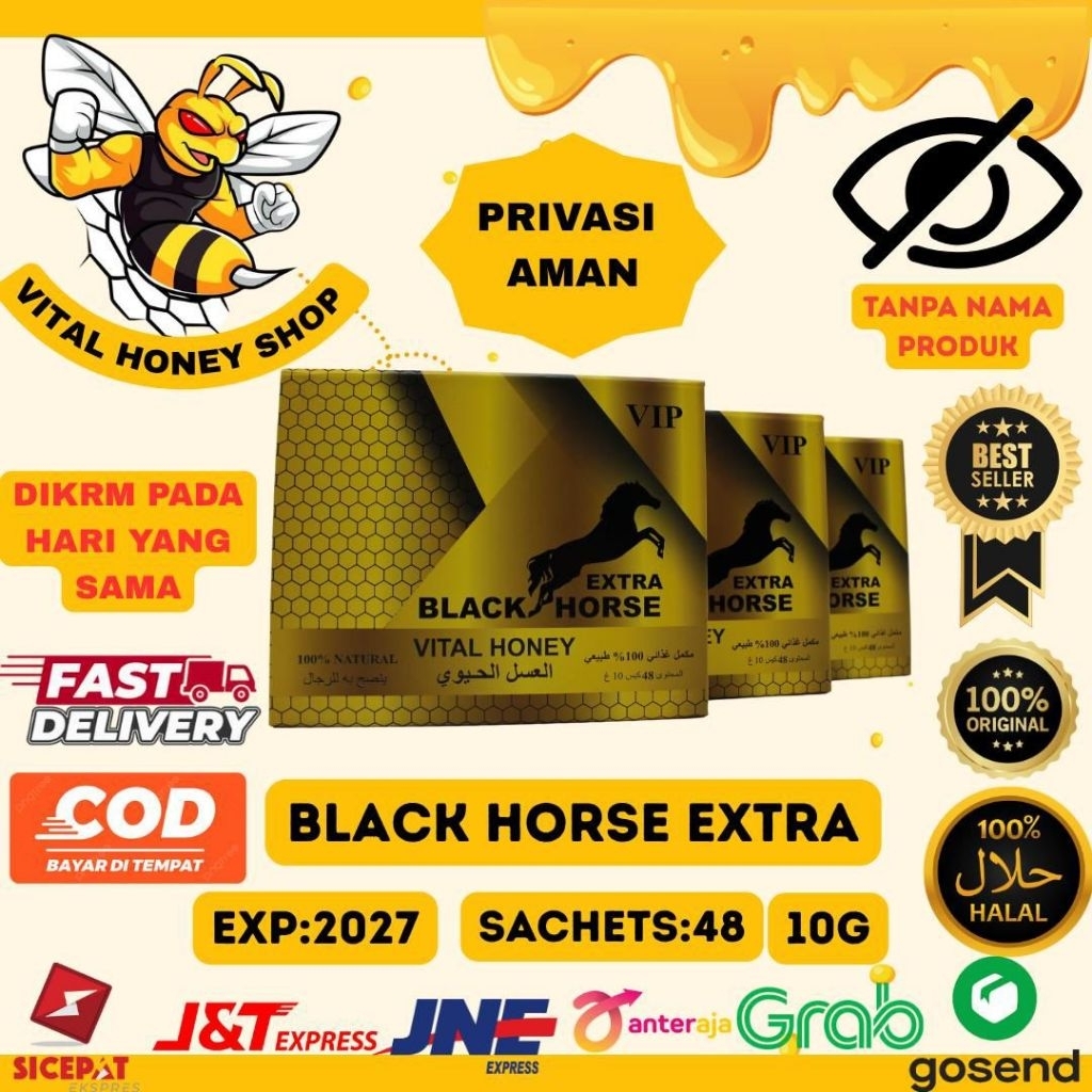

vital Honey Black horse Extra Original 1Box 48 Sachet