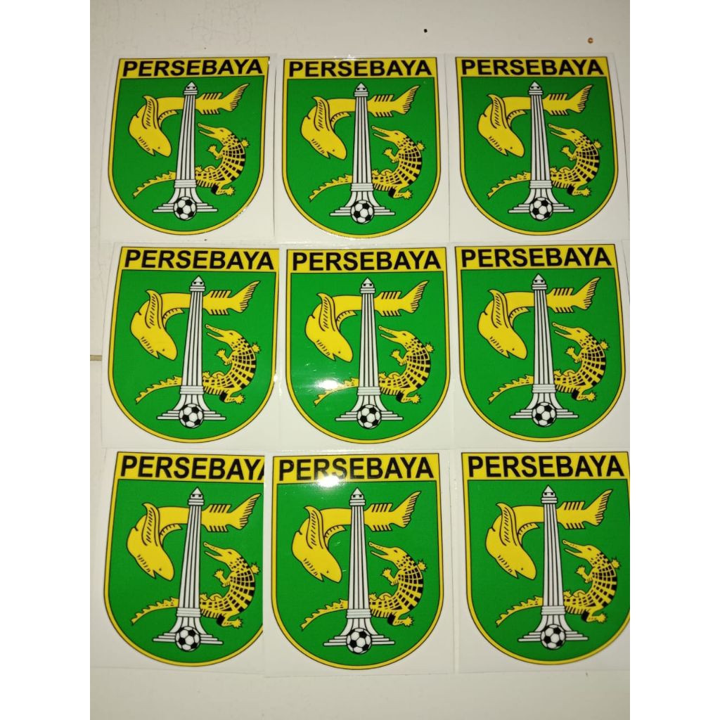

READY STOCK STIKER TIMBUL DTF UV LOGO PERSEBAYA UKURAN TINGGI 9CM BISA COD