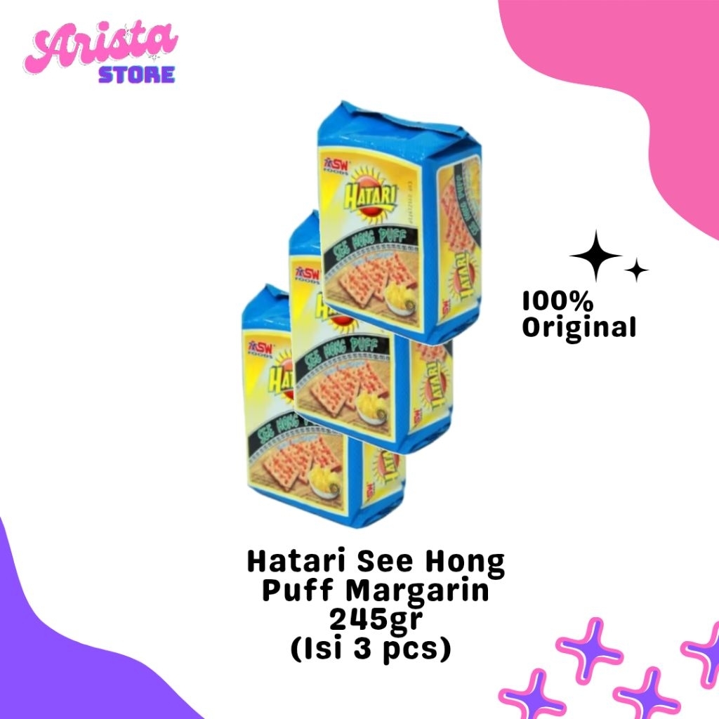 

Hatari See Hong Puff Margarin 245gr (Isi 3 pcs)
