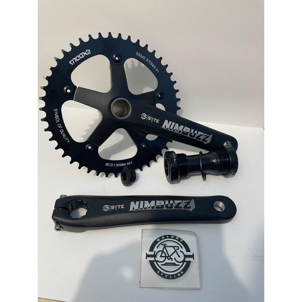 Crankset crank Sepeda Fixie / Lipat / Citybike Single Speed 46T / 44t Syte Nimbuzz