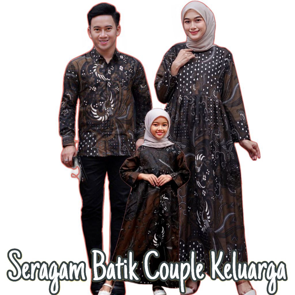 Seragam Batik Keluarga Ayah Ibu Anak | Baju Couple Lebaran Elegan & Kekinian