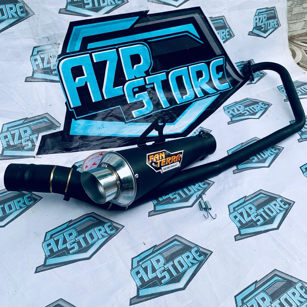 knalpot racing FANTERA hitam satria fu motor bebek