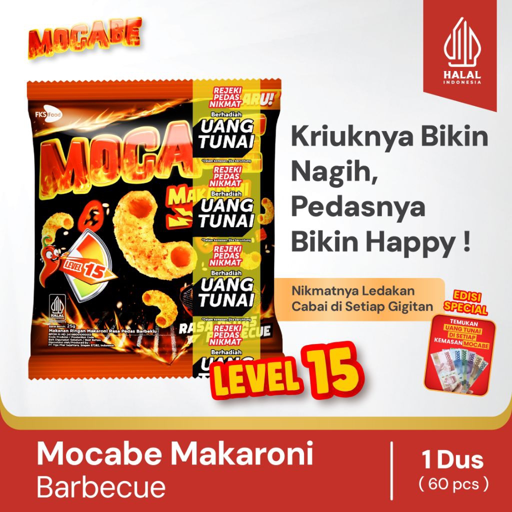 

HC | Mocabe - Barbecue - Small Pack - 1 Karton (6 renceng) - 60 Pcs - 25gr (Free 12 Pcs)