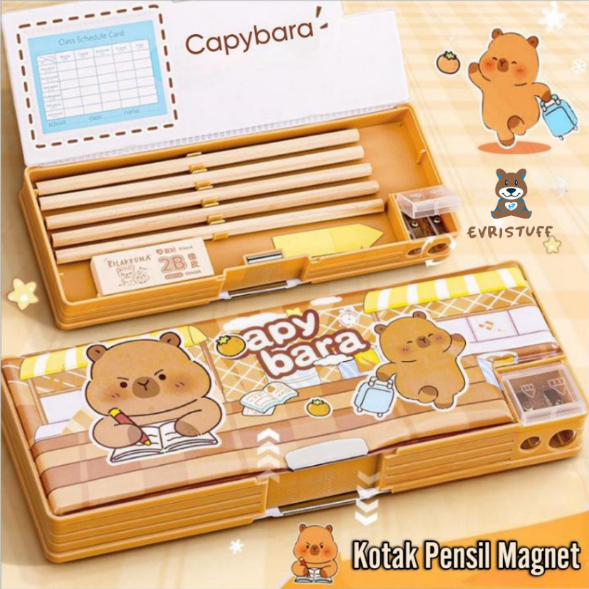 

Kotak Pensil Multifungsi Magnet Capybara