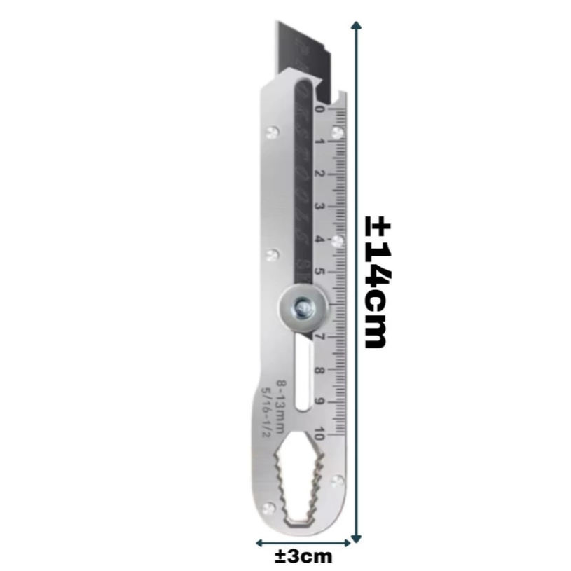 

Pisau Cutter Stainless Steel Besi 9in1 Cutter Stainless Pemotong Kertas Tajam Anti Karat Multifungsi