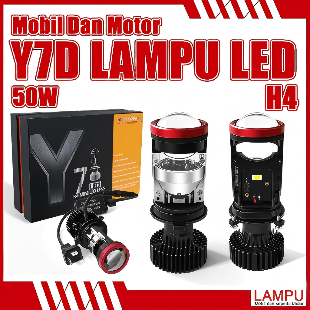 H4 Mini PJECTOR PROJIE SUPER BRIGHT 50 Watt/Dengan kipas angin