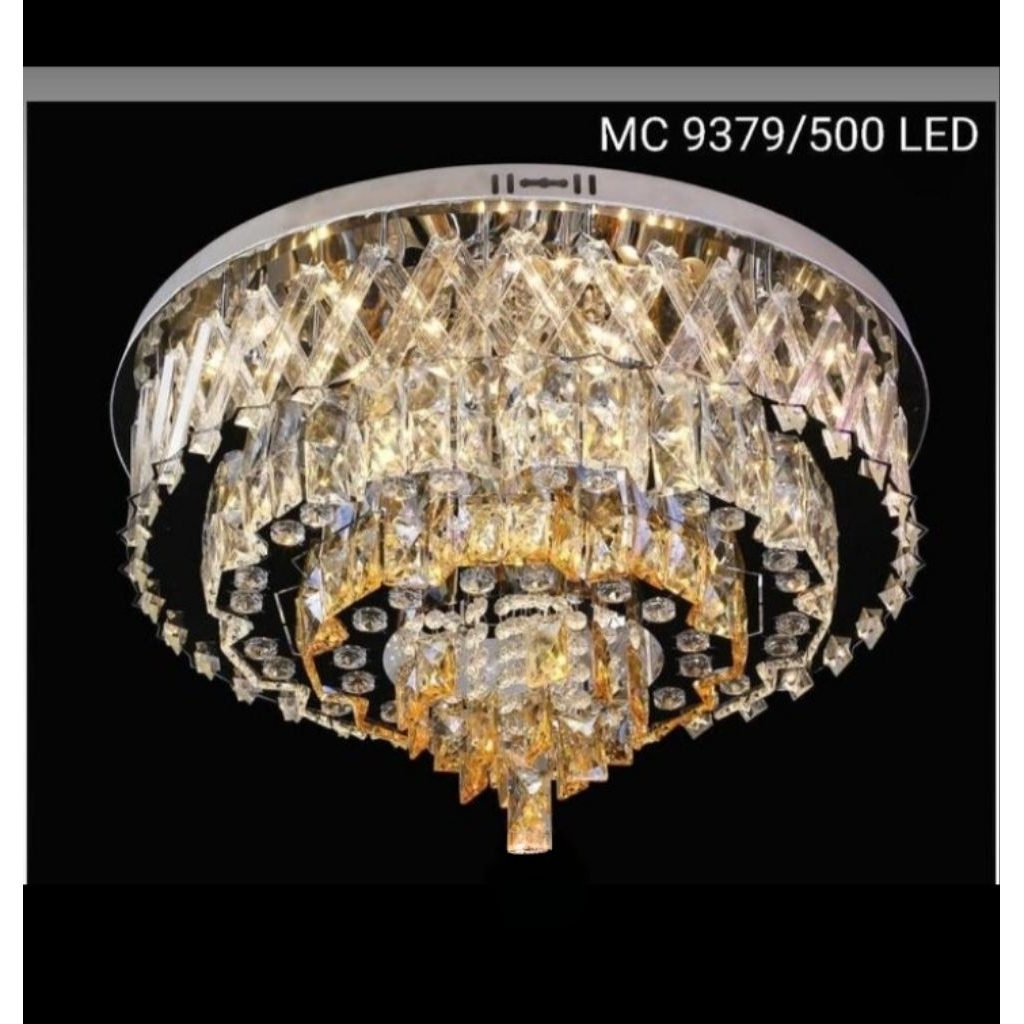 { GRADE A } Lampu Hias Plafon Linear LED Lamp Dinding atap indah mewah Crystal void lingkaran motif 