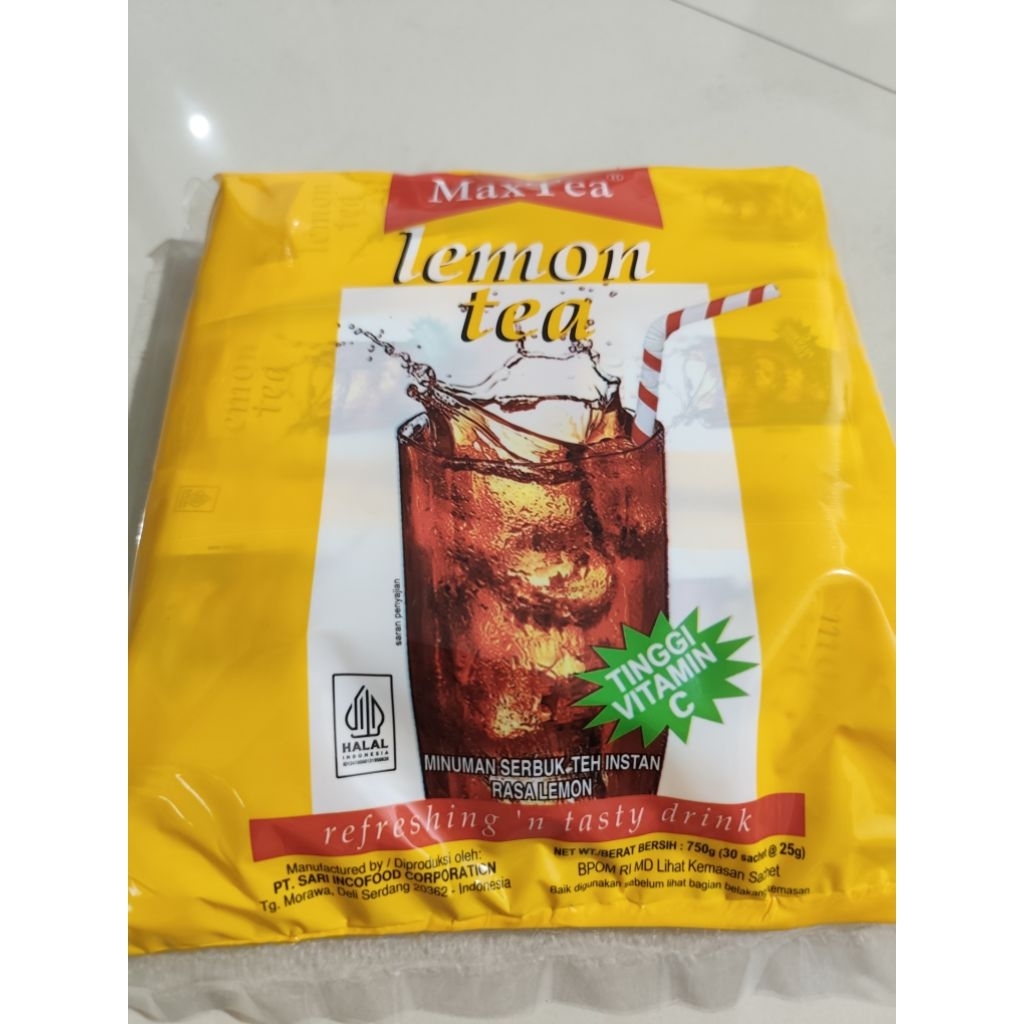 

Max tea Lemon Tea isi 30 sachet @25 gram