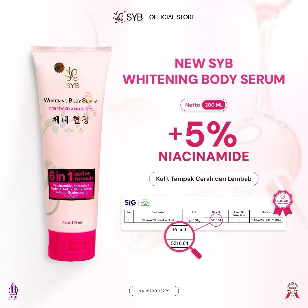 NEW SYB WHITENING BODY SERUM WITH COLLAGEN