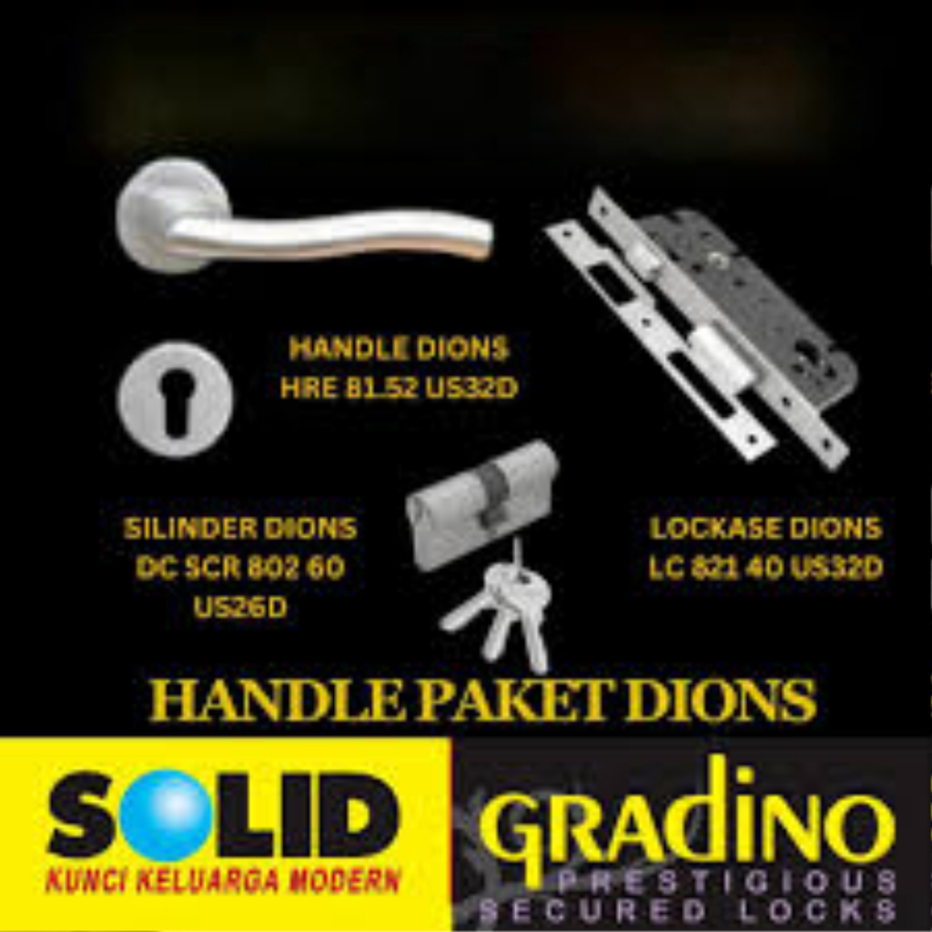 Dions Set Hre 81.52 + DC SCR 802-60 US26D + LC 821 40 US32D - Handle Pintu Paket