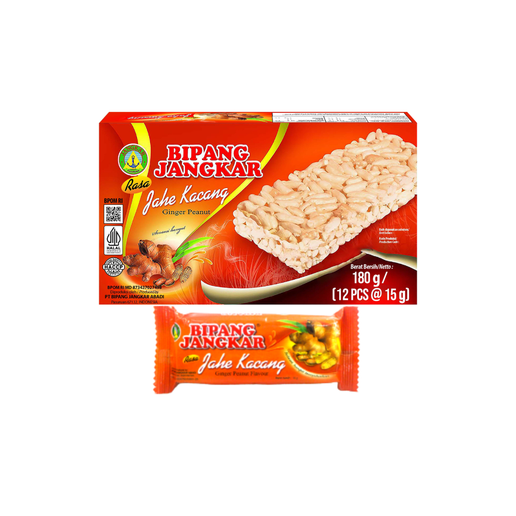 

BIPANG/PUFF RICE JANGKAR PASURUAN RASA JAHE KACANG ISI 12 PCS