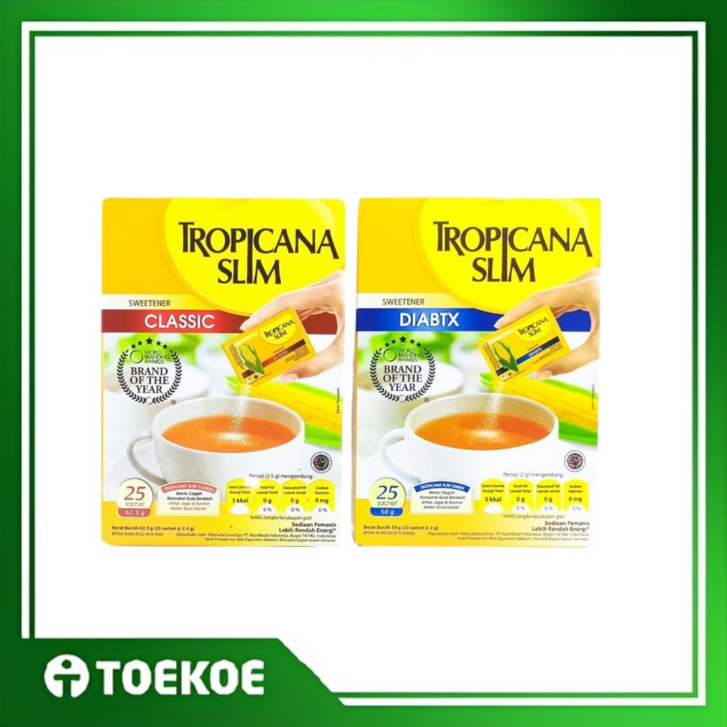 

TOEKOE Tropicana Slim Diabtx / Sugar-Free Sweetener for Diabetes 25 Sachet