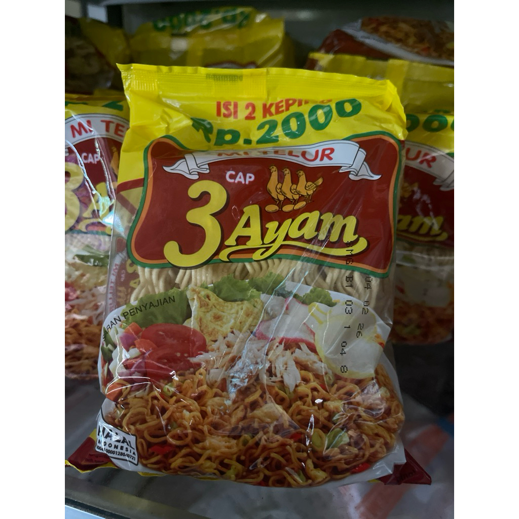

Mie 3 Ayam isi 2 keping 1 pcs