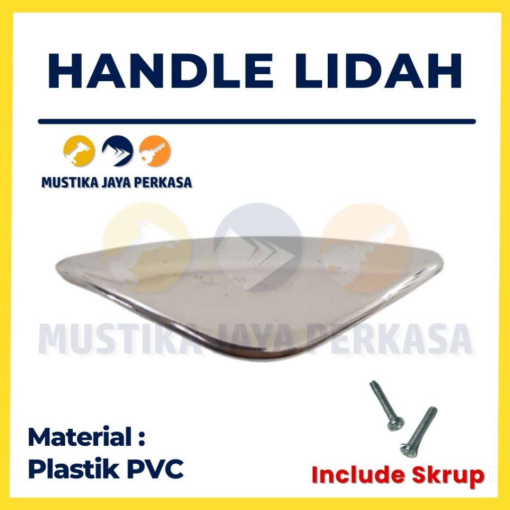 Handle Lidah Putih Handle Pintu Lemari Plastik Tarikan Laci Chrome