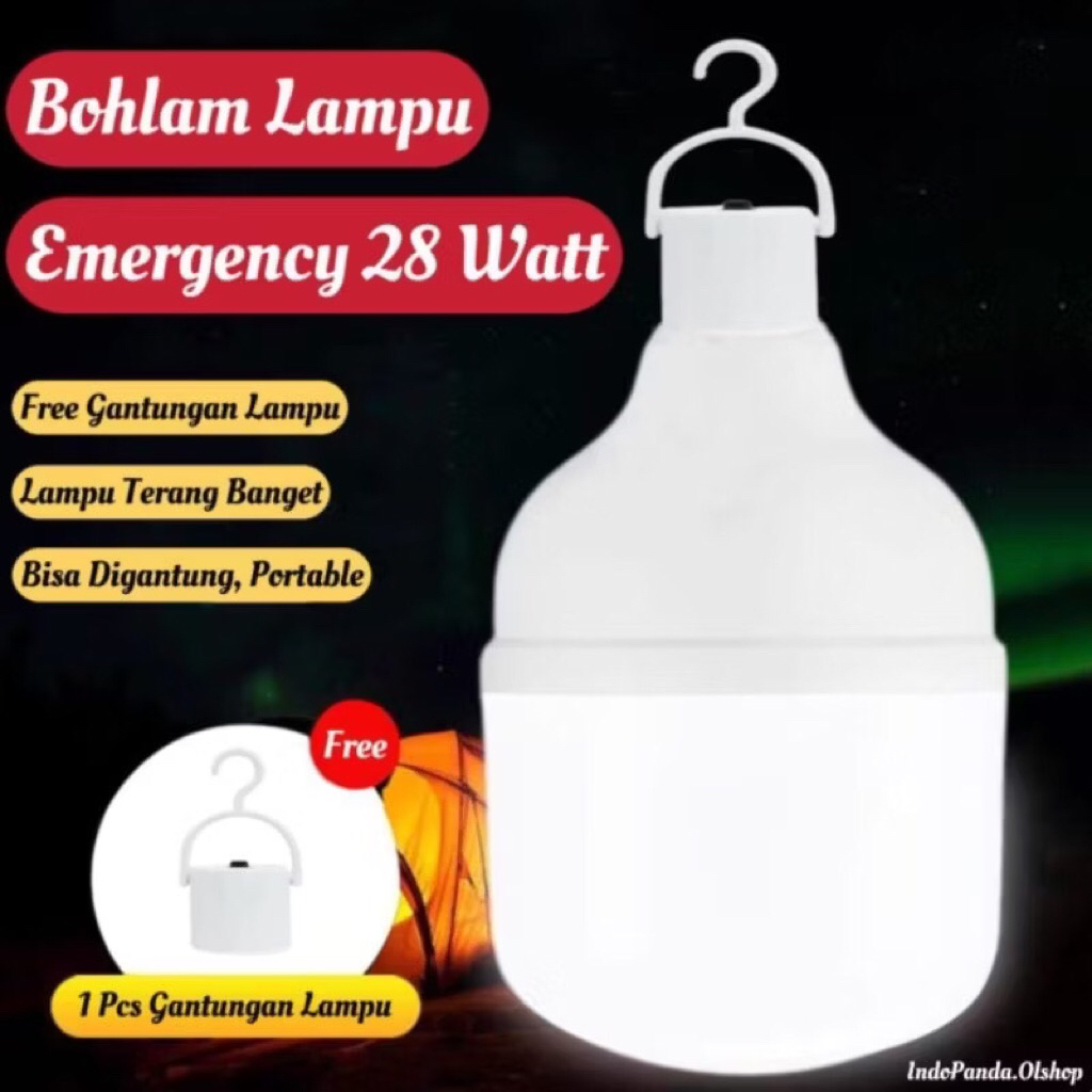 Bohlam Lampu Cerdas Nyala Tanpa Listrik Lampu Sentuh Emergency 28 Watt Bola Lampu Darurat