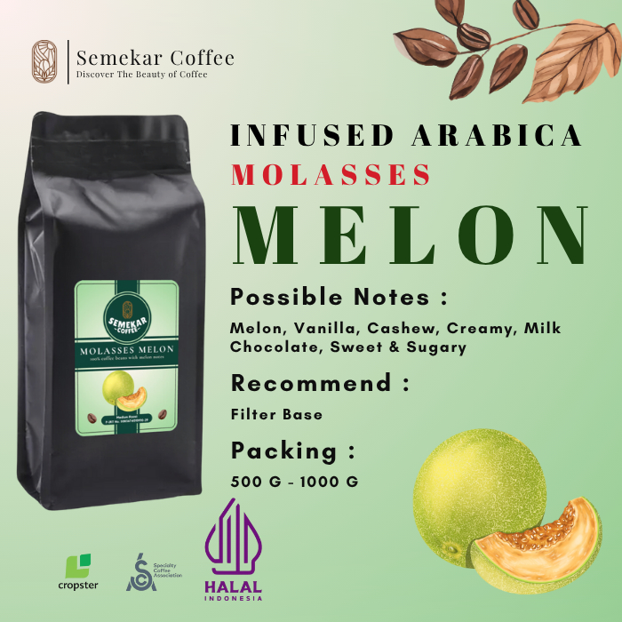 

Semekar Coffee - Molasses Meloon Kopi Extended Fermentation Roasted Beans - 500G & 1000G