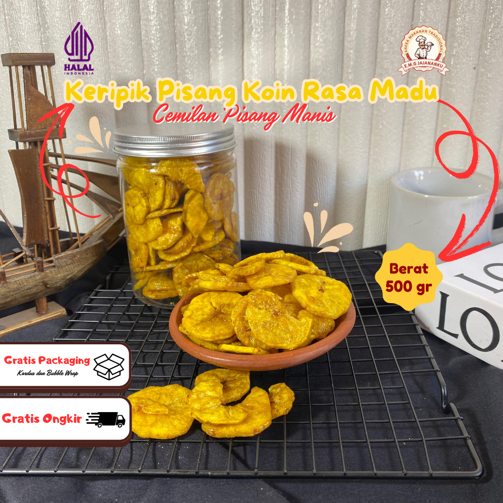 

Kripik pisang keripik pisang koin kripik pisang manis 500 gr 1 kg
