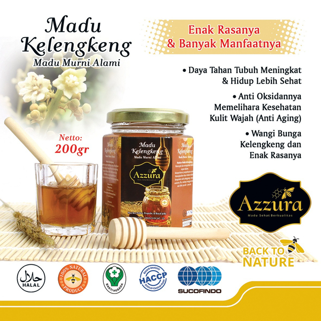 

Madu Kelengkeng Azzura 400gr - 100% Murni & Alami | Madu Sehat Harian