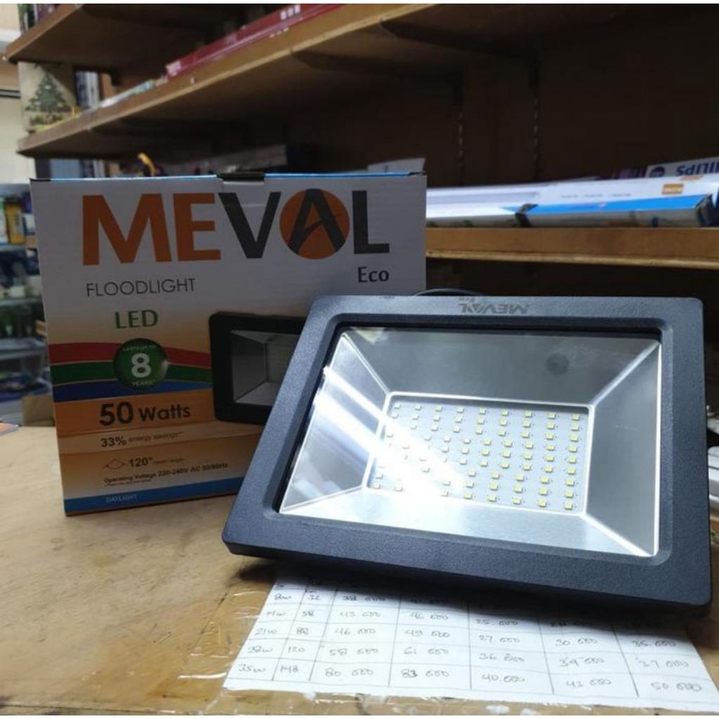 Floodlight Meval LED 50Watt Lampu Tembak