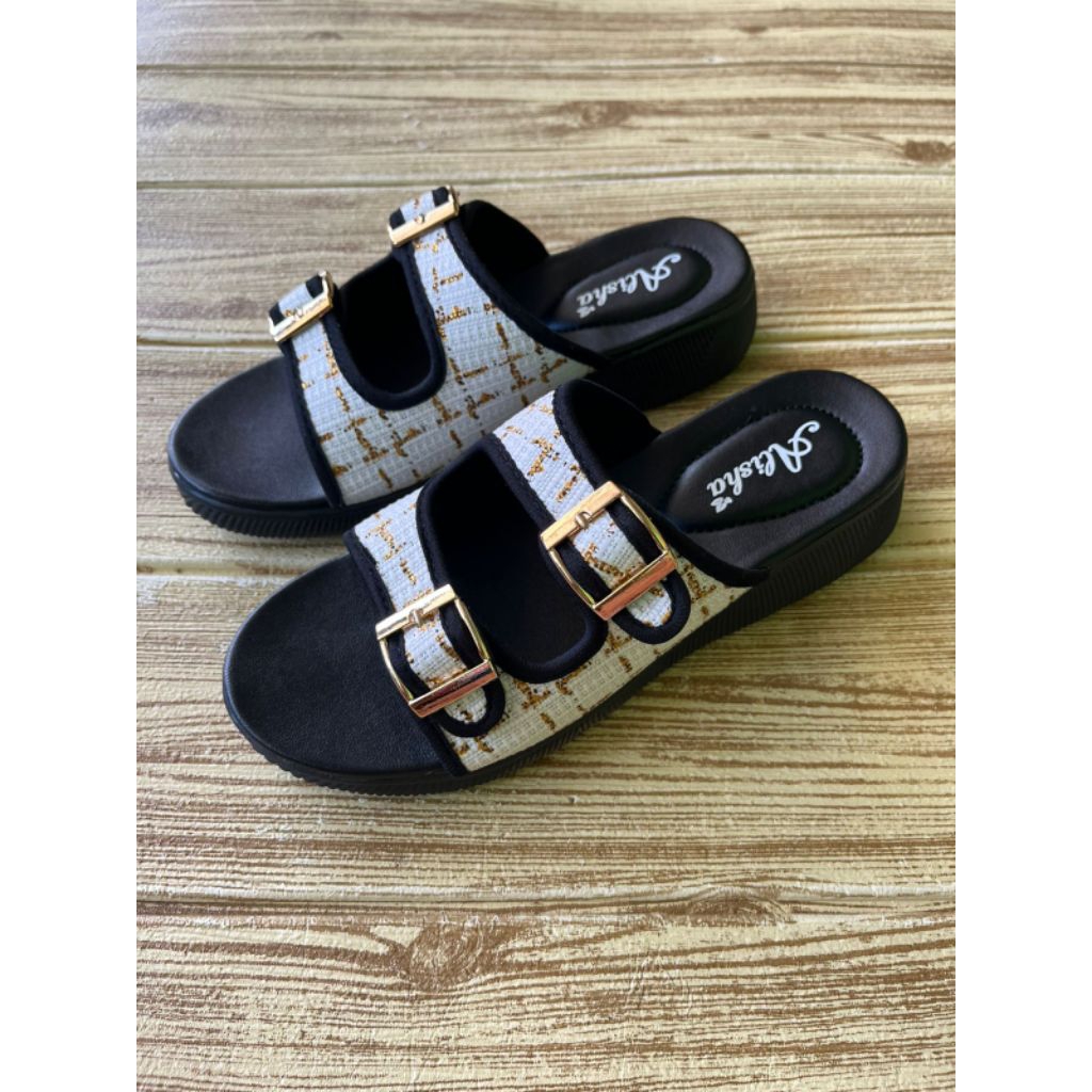 ALISHA ORI sandal wedges wanita hak 3cm