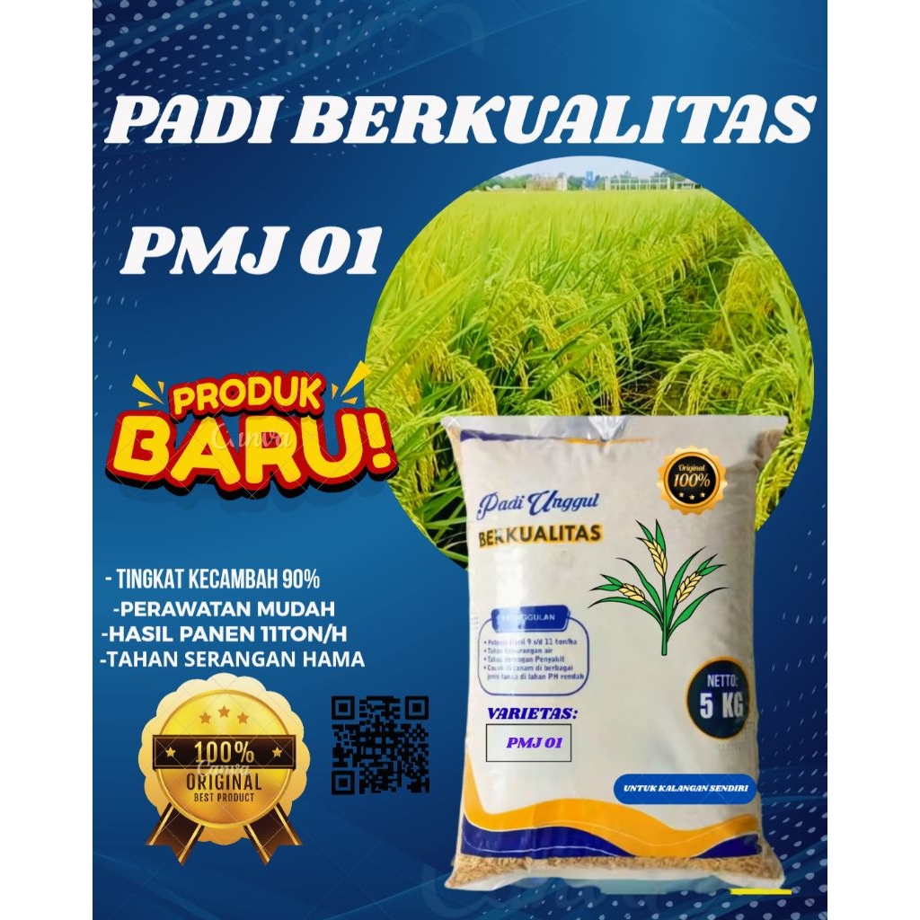 

BENIH PADI PMJ 01 BERKUALITAS KEMASAN 5 KG ORIGINAL