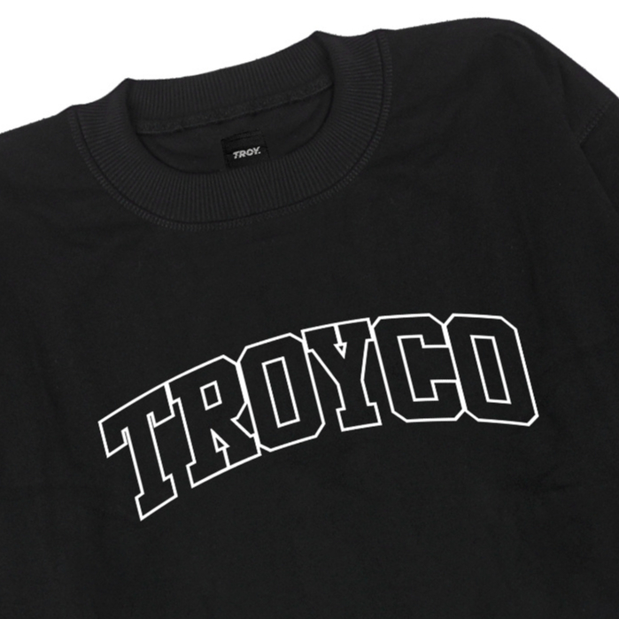 Troy Company Sweater Crewneck Black Athletic - Sweater Sweatshirt Hitam SW 3084
