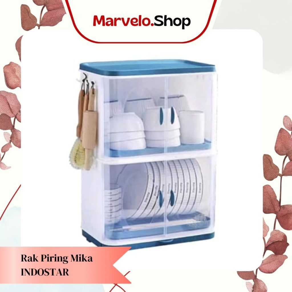 Rak Piring Indostar pintu plastik mika / INDOSTAR RAK PIRING TUTUP MIKA / Lemari piring Indostar pin