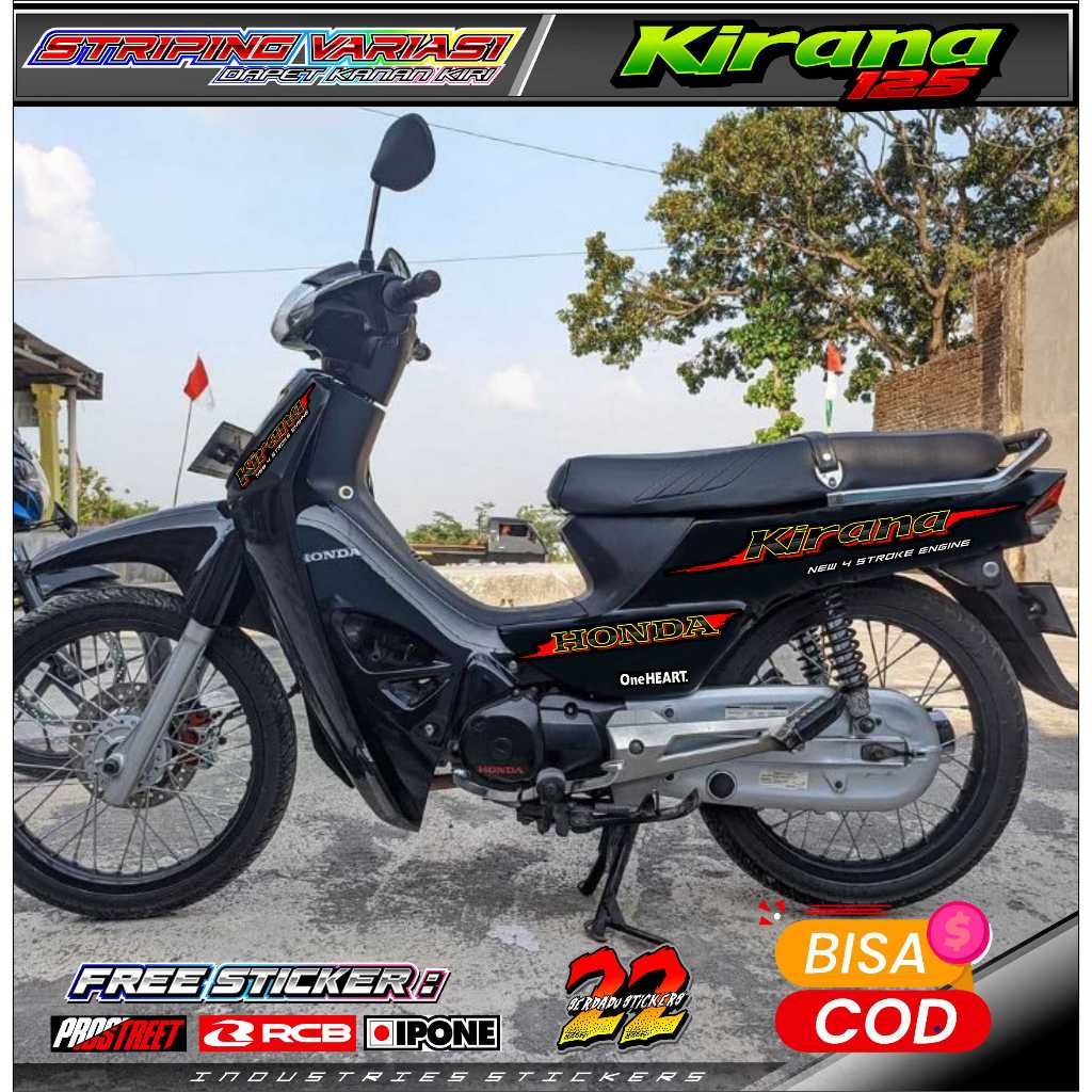 STRIPING VARIASI HONDA KIRANA 125 / STICKER LIST MOTOR KIRANA 125