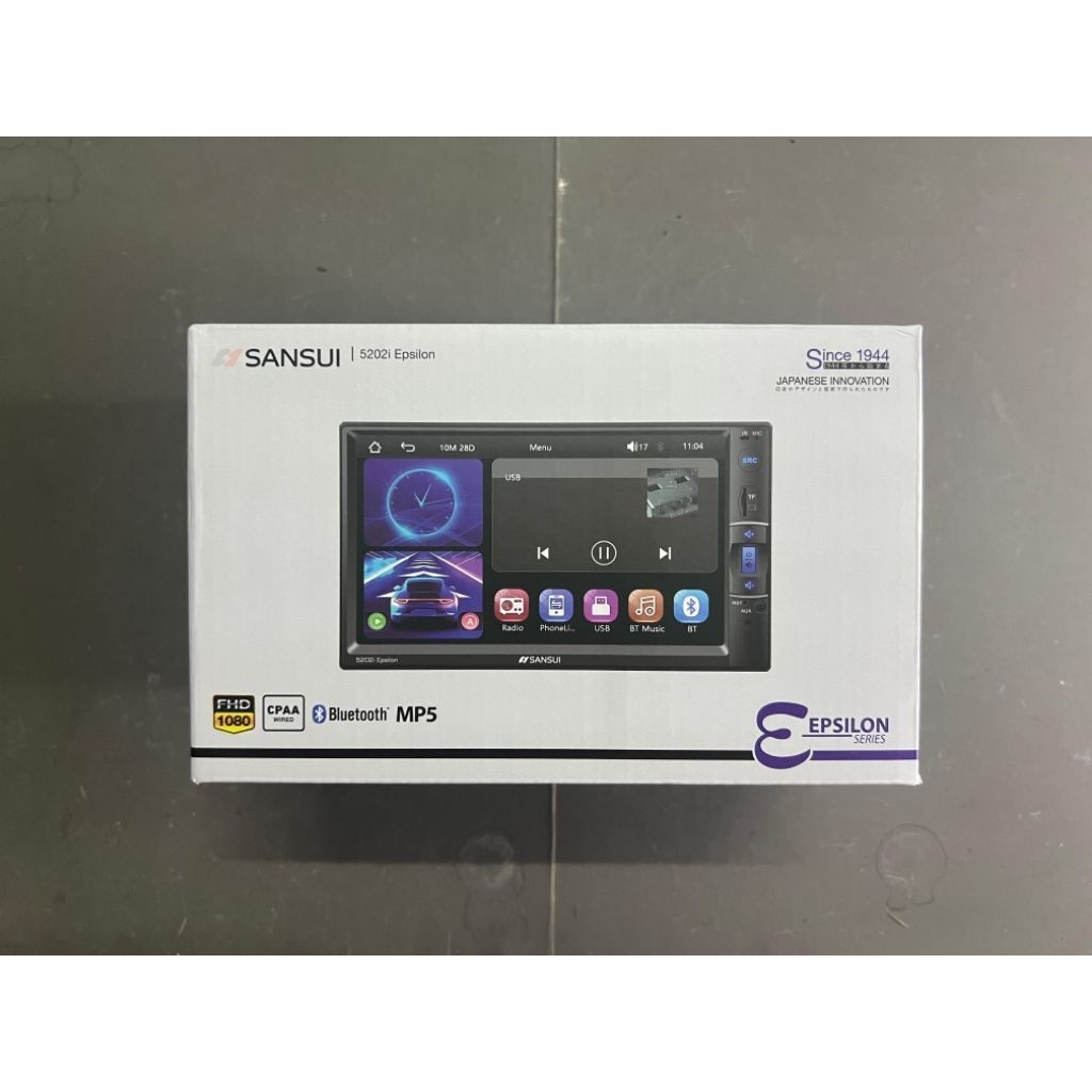 Head Unit Mobil SANSUI Epsilon Double Din 7 Inch CarPlay Android - Head Unit Mobil Sansui, Head Unit