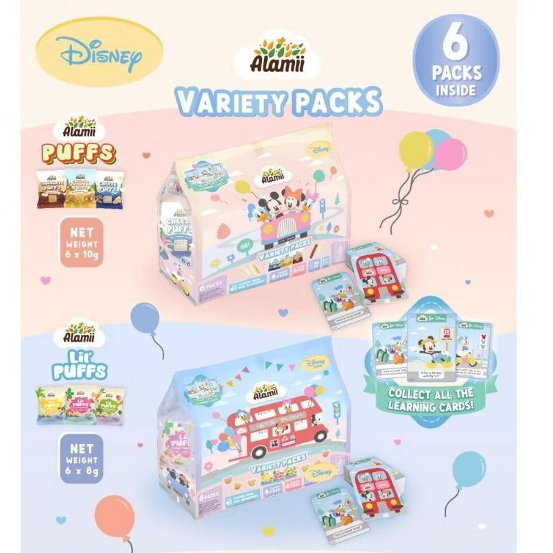 ALAMII Puffs Disney Edition variety packs cemilan sehat anak bayi 1+ tahun noMSG
