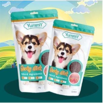 YUMMY JERKY - Makanan Anjing Puppy Jerky Import Camilan Anjing Snack Anjing Treat Anjing Jerky Meat