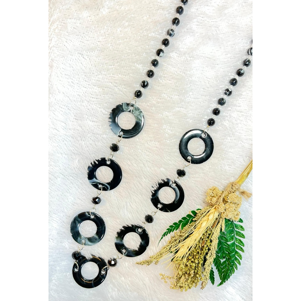 Kalung batu acrilic wanita terbaru/kalung batu wanita/kalung hijab/kalung kebaya/kalung estetik/kalu