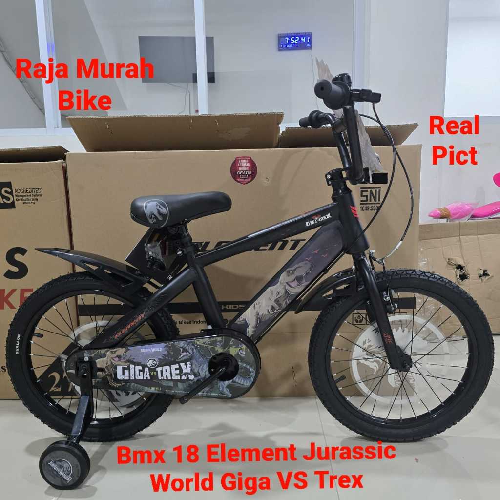 Sepeda Anak Bmx 18 Inch Element Jurassic World EK-119 FSL Giga VS Trex Sepeda Bmx Jurassic Giga VS T