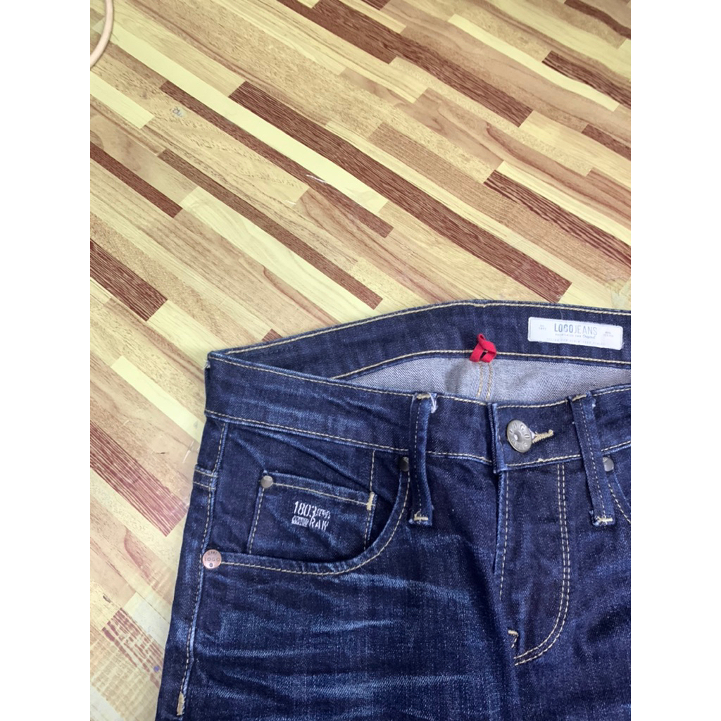 PRElOVED LOGO RAW JEANS