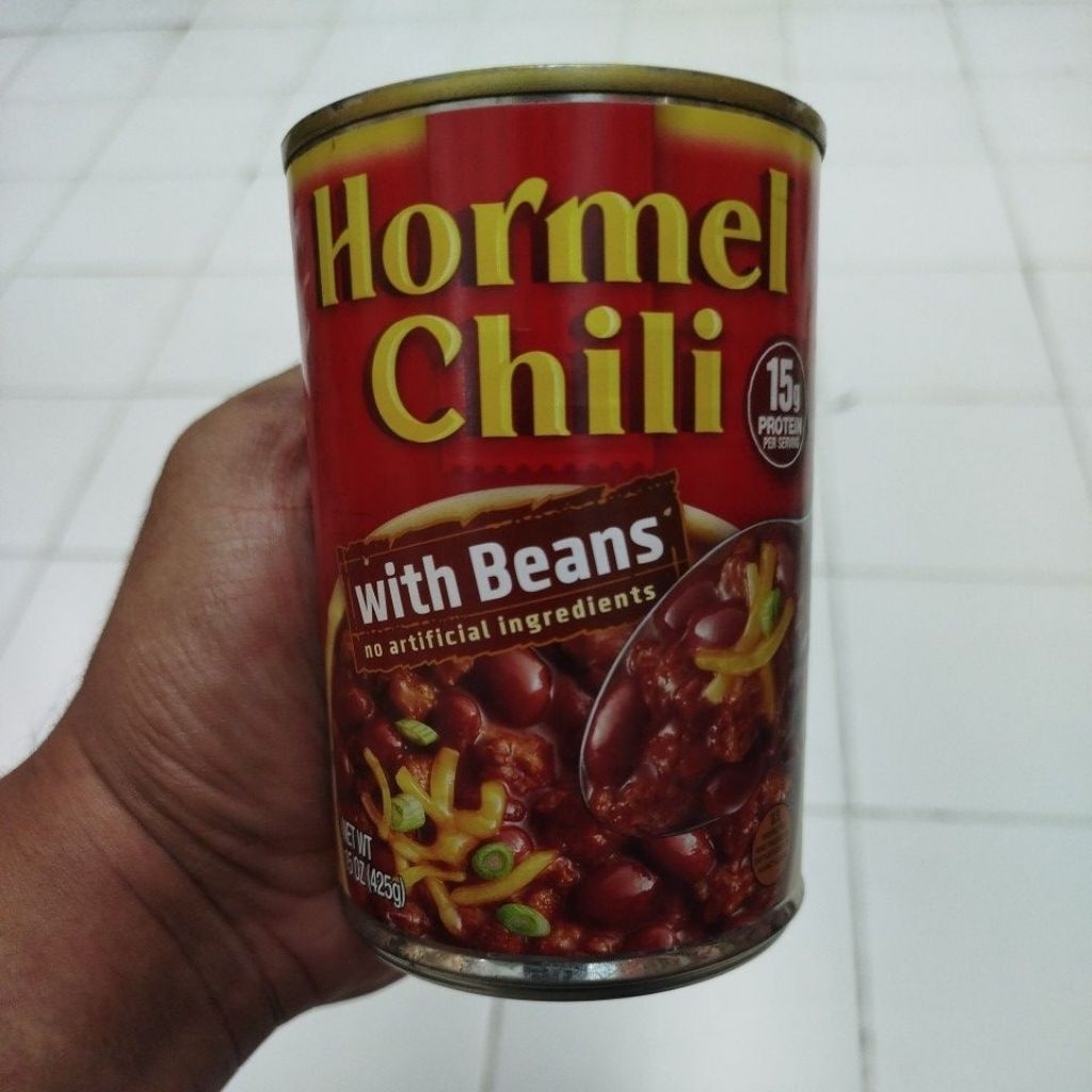 

HORMEL CHILI WITH BEANS 150Z/425G (mengandung B2)