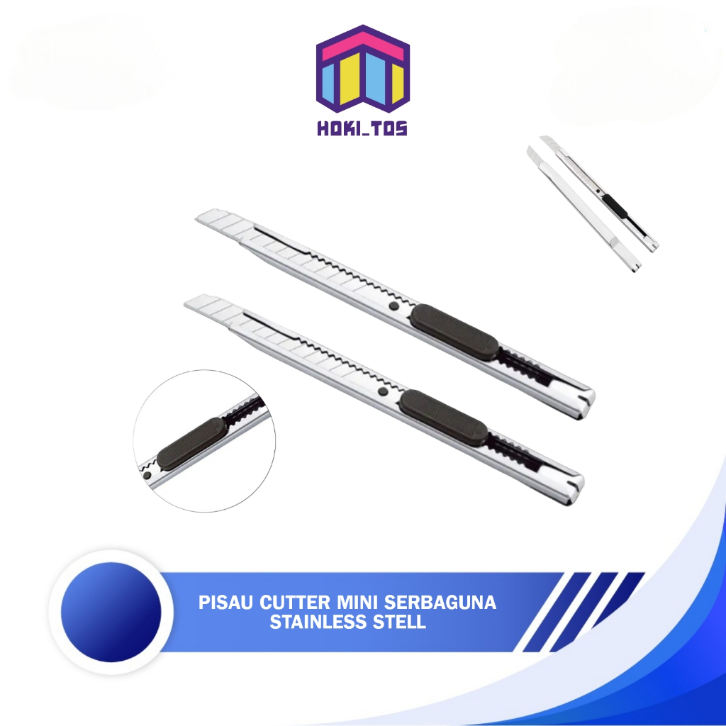 

( PCK ) Cutter Kecil Bahan Stainless Mini Besi Tajam Serbaguna Dan Praktis