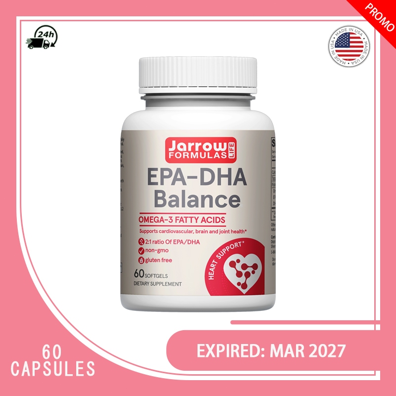 Jarrow FORMULAS EPA-DHA  menjaga kesehatan menyeluruh, 60 kapsul