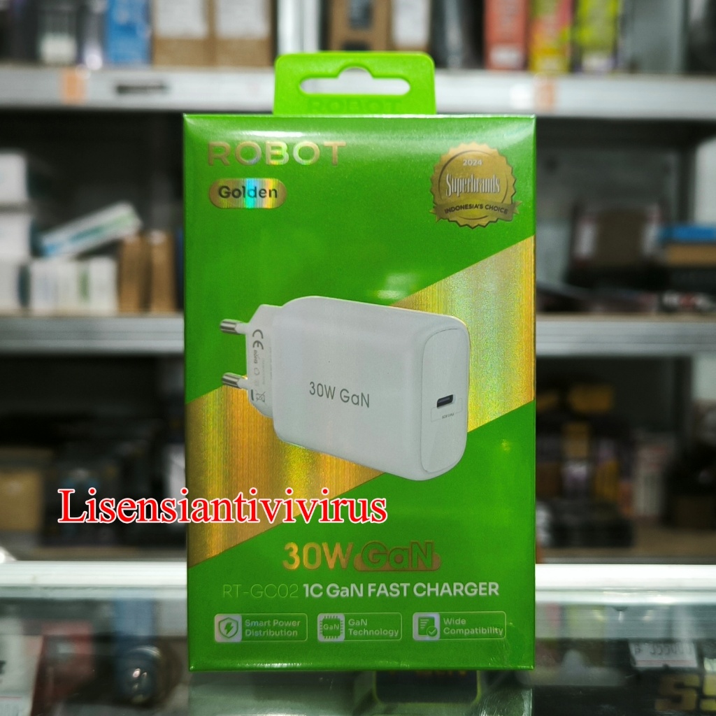 ROBOT Gan Charger Super Fast Charging 30W Original Micro USB Type C RT-GC02 RTGC02 Super Fast Chargi