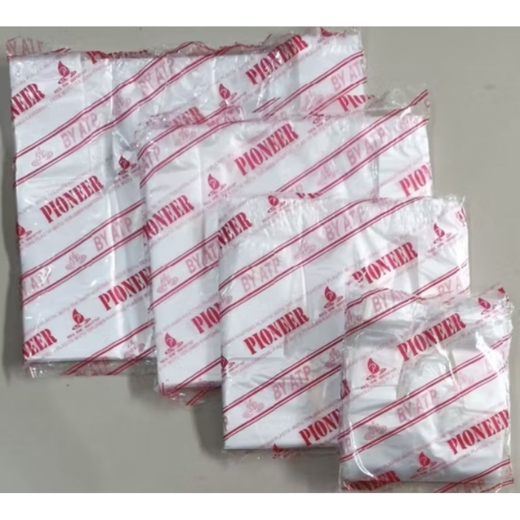Kantong Kresek Pioner bening tebal 0,3 ukuran 15, 24, 28,  kantong plastik / kantong kresek bening