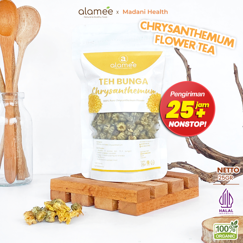 

ALAMEE Teh Bunga Chrysanthemum Tea Krisan Emas Golden Crysant Herbal Alami Organik Crysanthemum 25gr